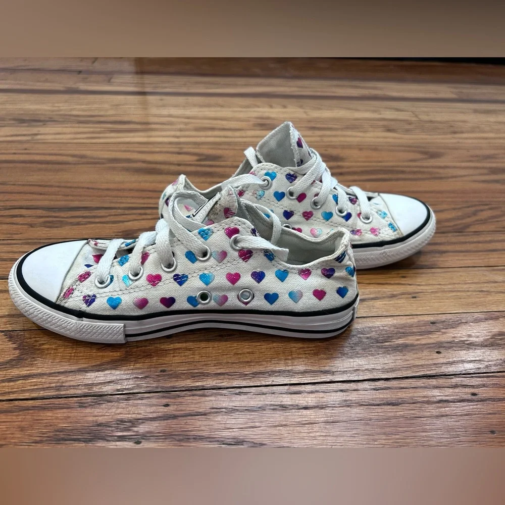 Converse Kids' Multicolor Heart Sneakers - girls size 1